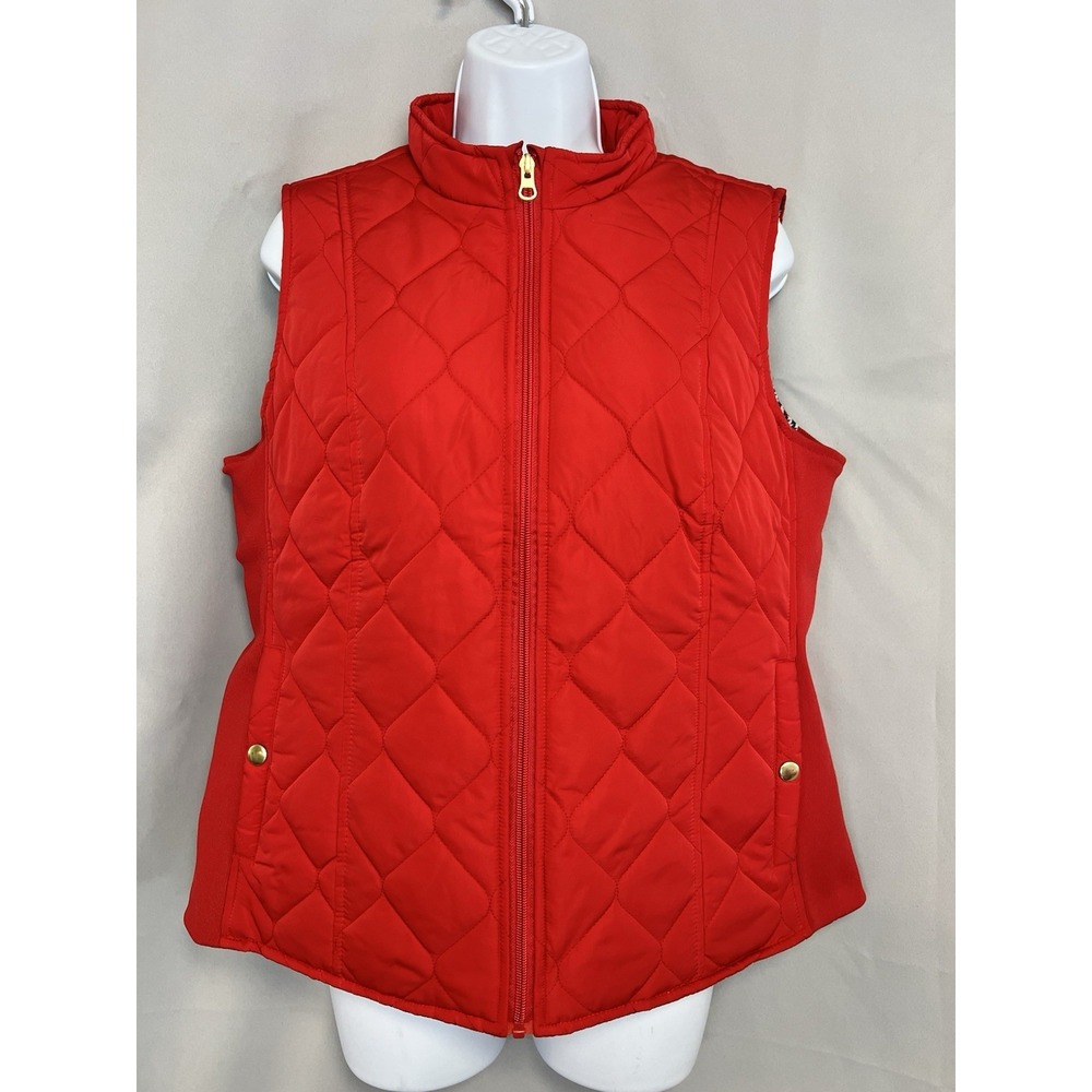 Kim Rogers Women's Side Rib Vest Red Sz PM New